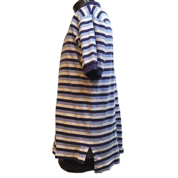 Polo Ralph Lauren Shirt Mens XL Blue Striped Short Sleeve Made In Bolivia‎ - Picture 4 of 9